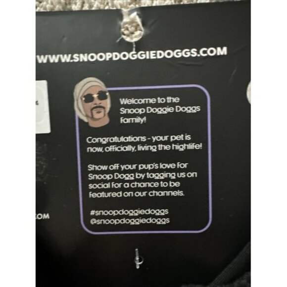 Snoop Doggie Doggs Deluxe Pet Hoodie Off The Chain Size Medium Fleece Drawstring - Picture 5 of 9